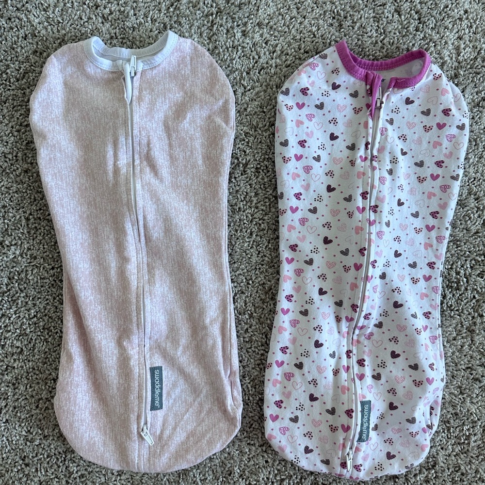 SwaddleMe Kids Sleep Sacks - Pink and White